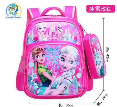 Bag Disney Frozen Elsa Anna Cartoon Primary Students Schoolbag