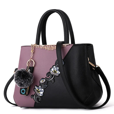 Embroidered Leather Handbags Bags for fashion ladies