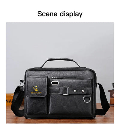 Shoulder Bag Men Crossbody Bags PU Leather Handbag