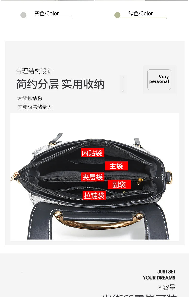 Luxury Bright Leather Bag