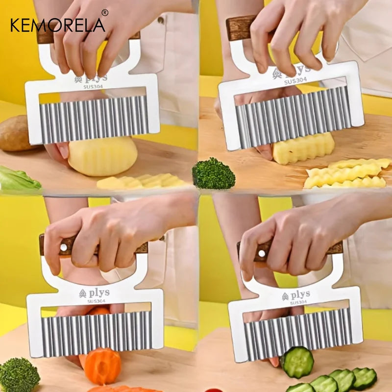 Stainless Steel Wavy Vegetable Slicer