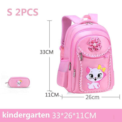 Bag Cute Pink School Backpack