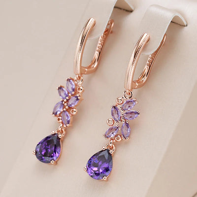Shiny Purple Earrings