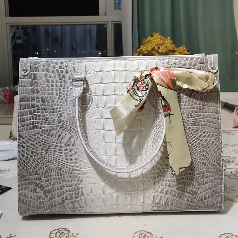 Luxury Fashion Crocodile Leather Women's Handbags