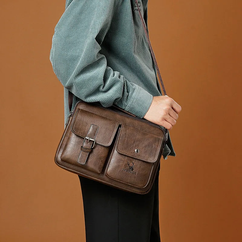 Leather Handbag Vintage Messenger Bag