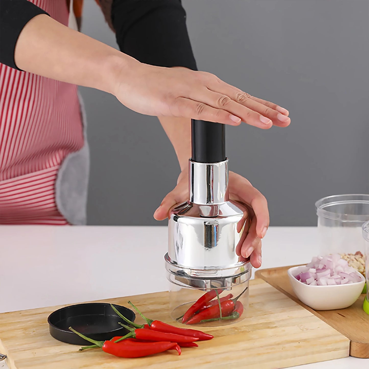 Manual Stainless Steel Food Chopper