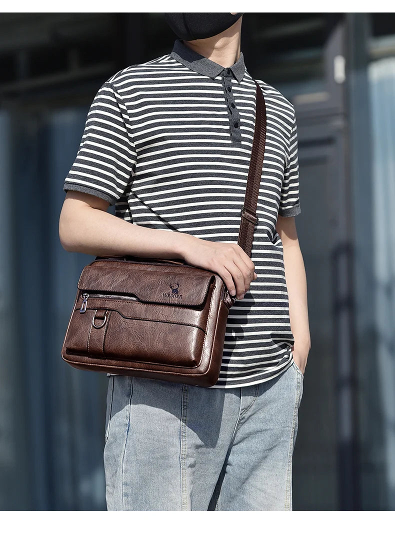 Leather Bag, Men's Handbag Vintage Messenger