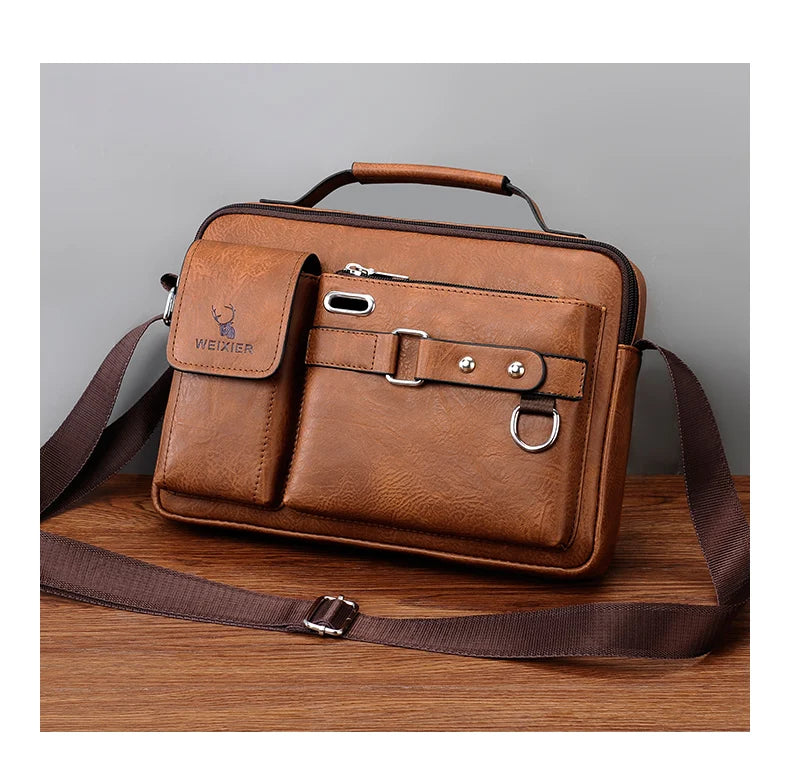 Shoulder Bag Men Crossbody Bags PU Leather Handbag