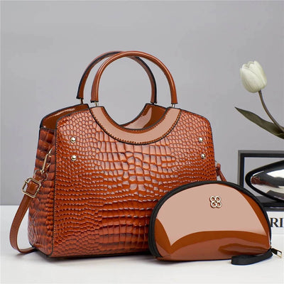 handbags large capacity crocodile patterned handbags nice high quality