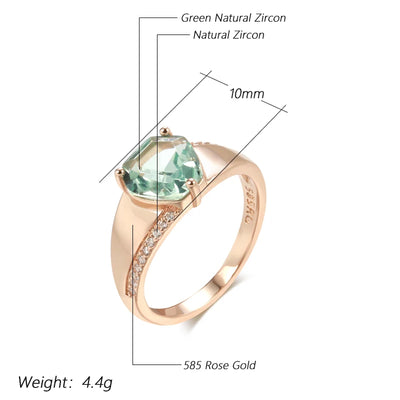 Unique Green Stone Ring