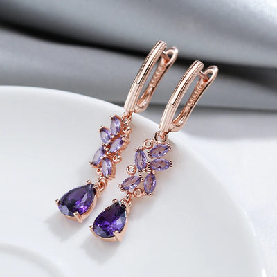 Shiny Purple Earrings