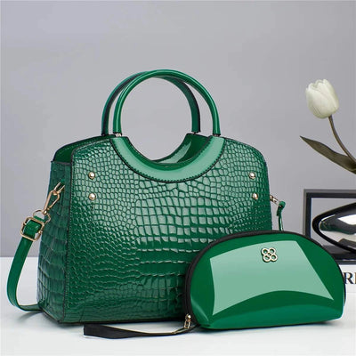 handbags large capacity crocodile patterned handbags nice high quality