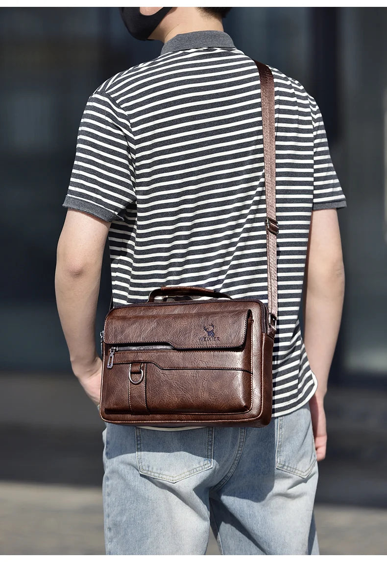 Leather Bag, Men's Handbag Vintage Messenger