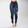 High Waist Embroidered Jeans