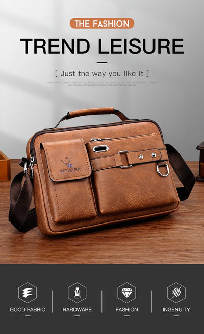 Shoulder Bag Men Crossbody Bags PU Leather Handbag