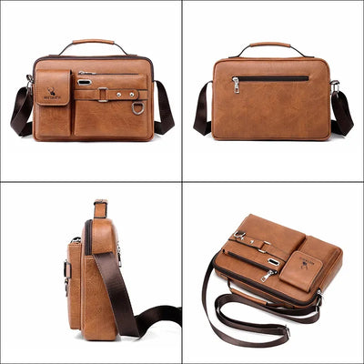 Shoulder Bag Men Crossbody Bags PU Leather Handbag