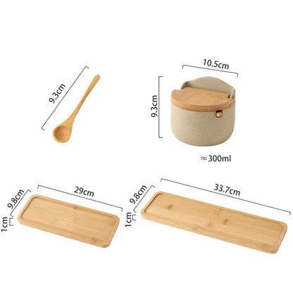 Ceramic Seasoning Jar with Bamboo Lid