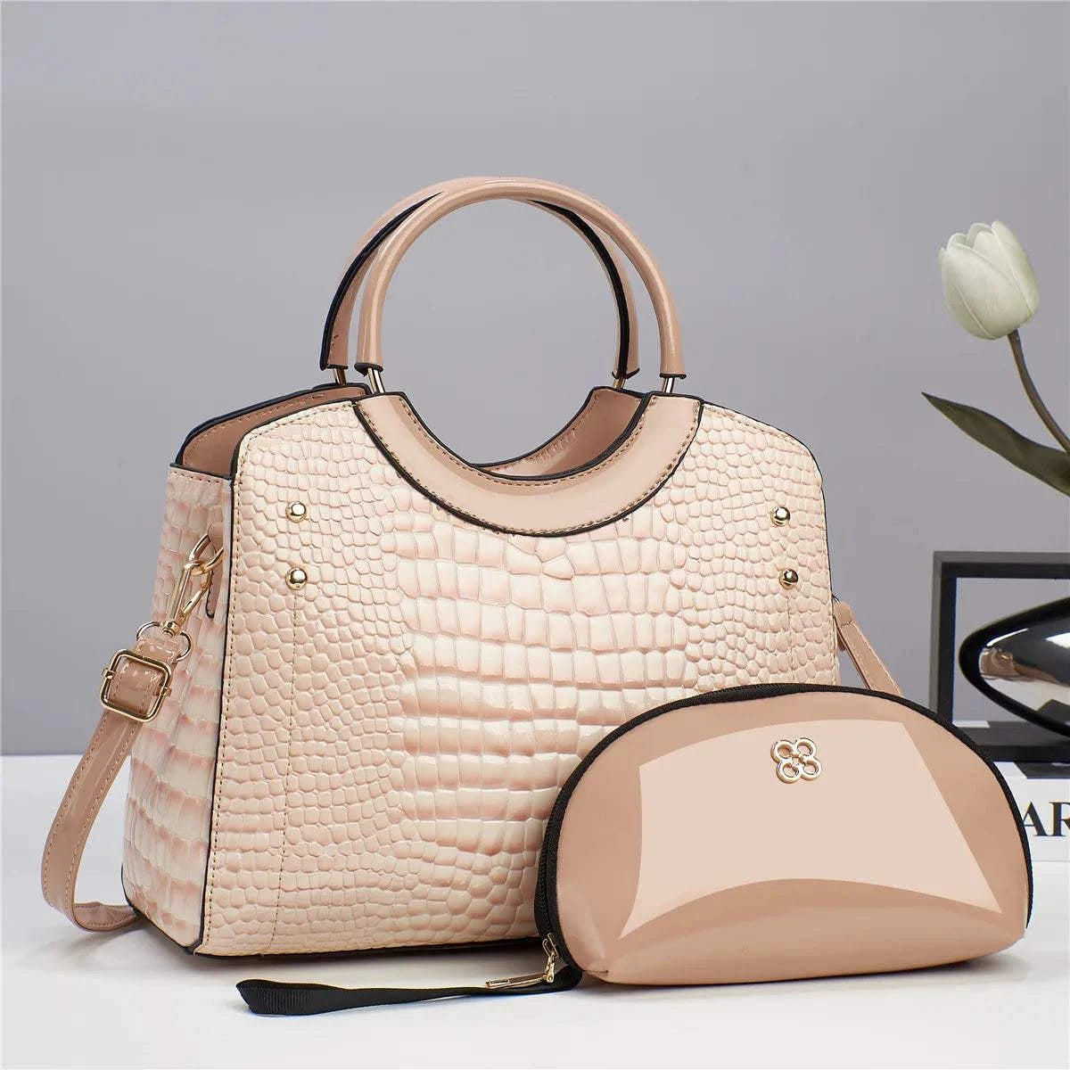 handbags large capacity crocodile patterned handbags nice high quality