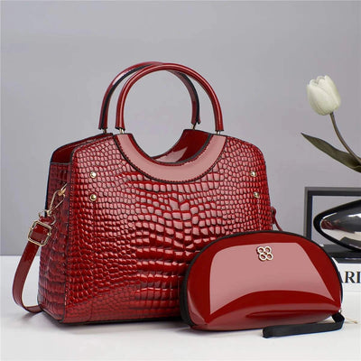 handbags large capacity crocodile patterned handbags nice high quality