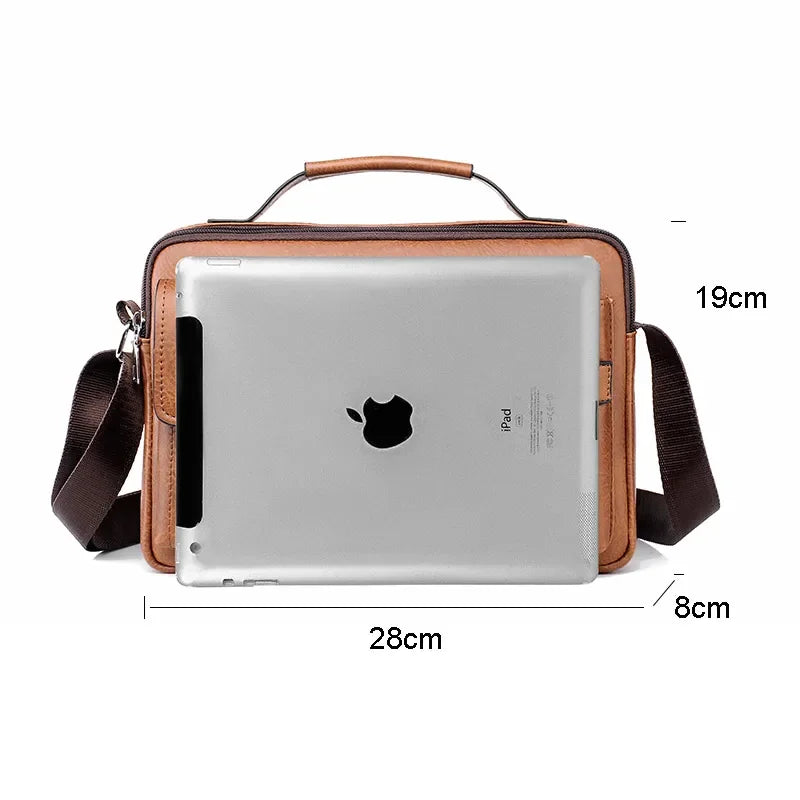 Shoulder Bag Men Crossbody Bags PU Leather Handbag