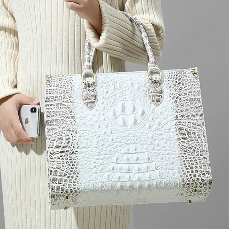 Luxury Fashion Crocodile Leather Women's Handbags