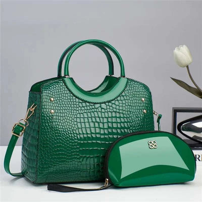handbag large capacity crocodile patterned bag quality