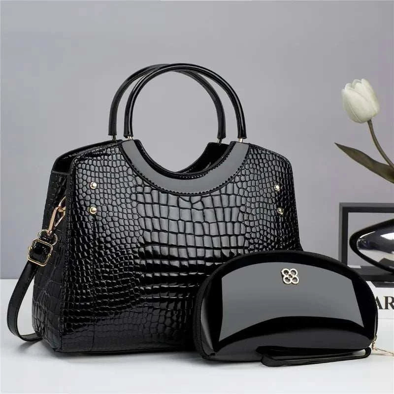 handbags large capacity crocodile patterned handbags nice high quality