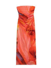 Dress, A Summer Women Print Tulle Strapless stylish fashionable  Dress