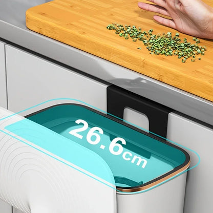 Hanging Kitchen Waste Bin with Lid