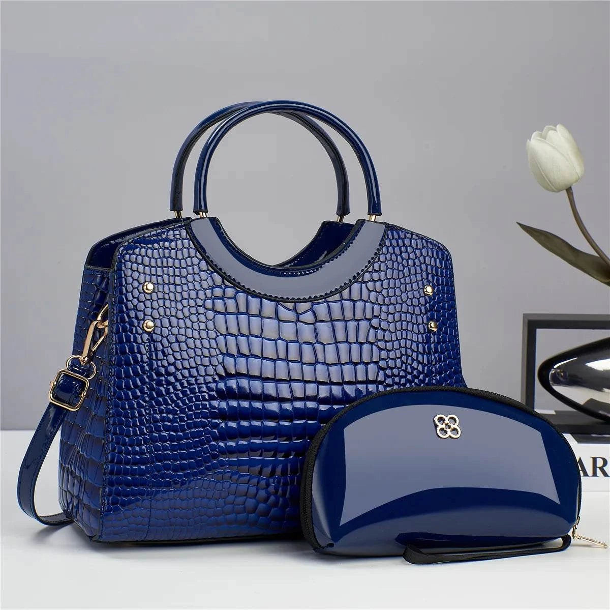 handbags large capacity crocodile patterned handbags nice high quality