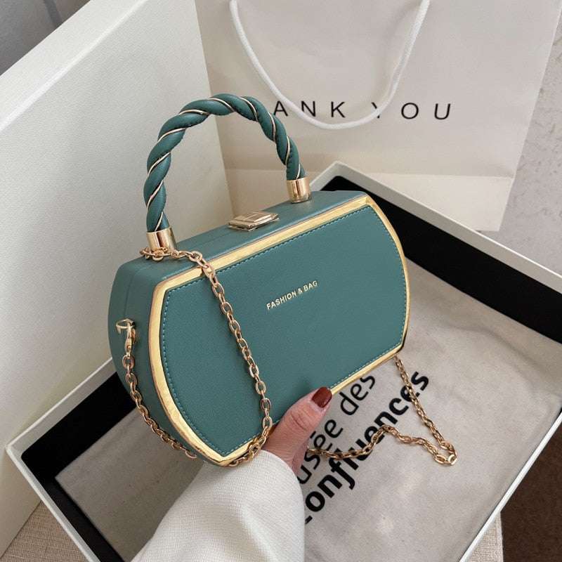 Handbags Fashion Luxury High Quality PU Leather Chain Female Crossbody